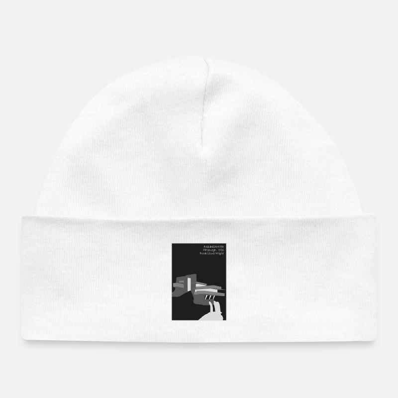 Architecture moderne : Fallingwater - Bonnet bébé bio - blanc