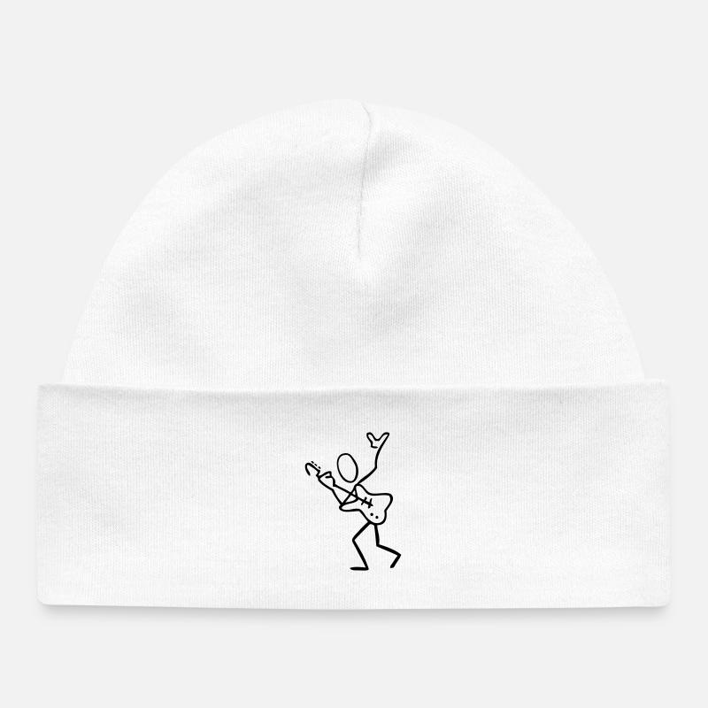 Guitariste sur scène lors du concert - Bonnet bébé bio - blanc
