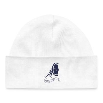 Windfoil Surfer Silhouette - Baby Organic Mütze - Weiß - Vorne