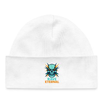 Rave Eternal – Skull Energy - Baby Organic Beanie - white - Front