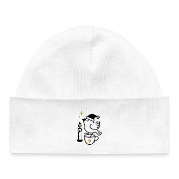 Nuit de l’étoile filante dorée - Bonnet bébé bio - blanc - Devant