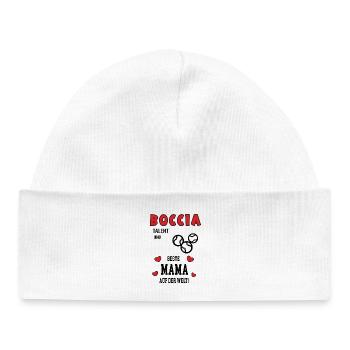 Joueuse de boccia Maman Joueuse de boccia Maman Boule - Bonnet bébé bio - blanc - Devant