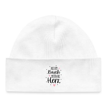 From the gut to the heart | Babies & Birth - Baby Organic Beanie - white - Front