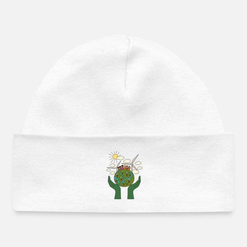 L’énergie verte dans la communauté - Bonnet bébé bio - blanc