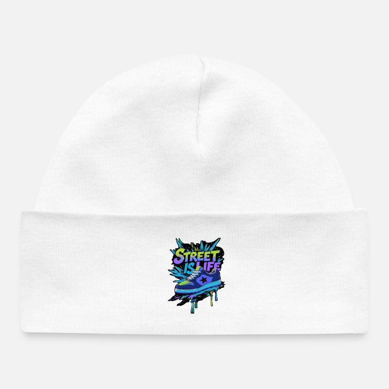 Baskets streetwear - Bonnet bébé bio - blanc
