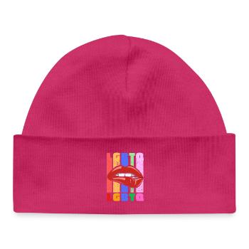 LGBT LGBTQ+ Retro Vintage Colorful Lips Art Pride - Baby Organic Beanie - white - Front