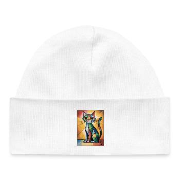 Cat Cubic - Bonnet bébé bio - blanc - Devant