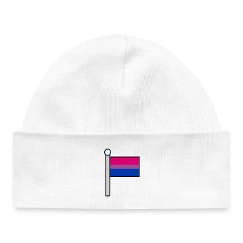 Drapeau de la fierté bisexuelle - Bonnet bébé bio - blanc - Devant