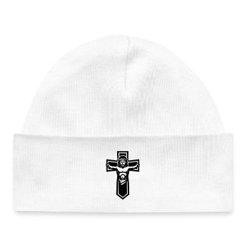 Jesus Cross Symbol Christian - Baby Organic Beanie - white - Front