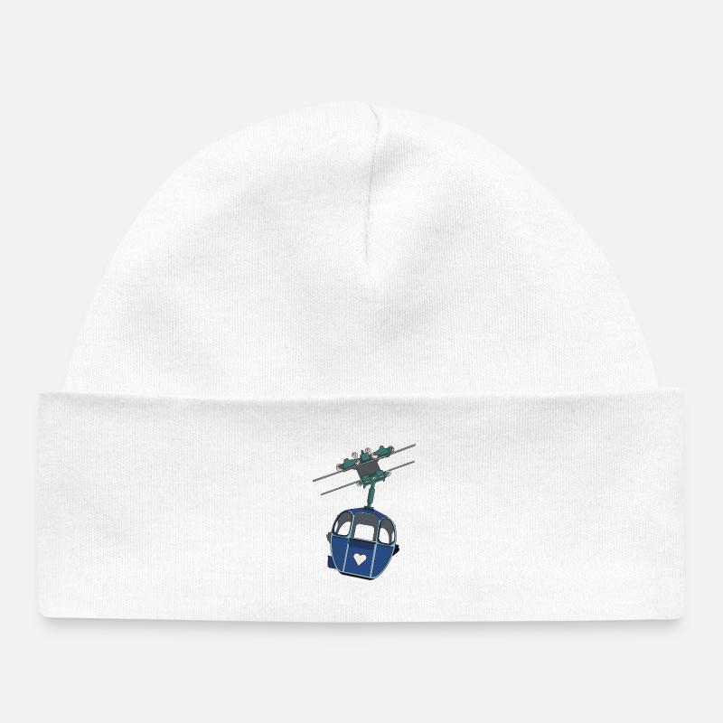 Gondole avec cœur - Bonnet bébé bio - blanc
