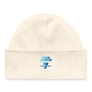Team Jesus 7 – Soul winning Team - Baby Organic Beanie - white - Front