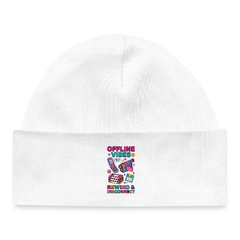 Off-Times - Rétro Vintage Tech des années 90 - Bonnet bébé bio - blanc - Devant