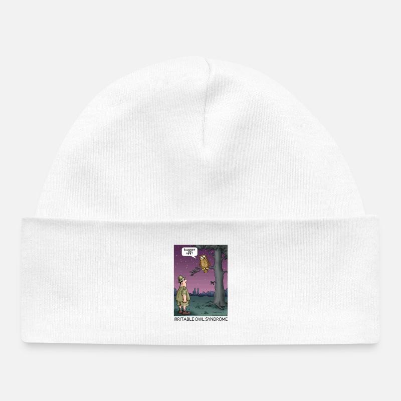 Syndrome de la chouette irritable - Bonnet bébé bio - blanc