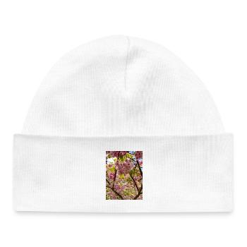 Cherry blossom magic in spring - Baby Organic Beanie - white - Front