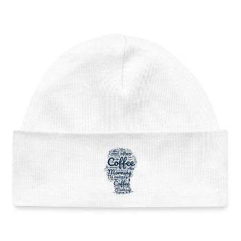 The heart of coffee: morning typography - Baby Organic Beanie - white - Front