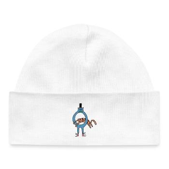 Tiger_Jump - Baby Organic Beanie - white - Front