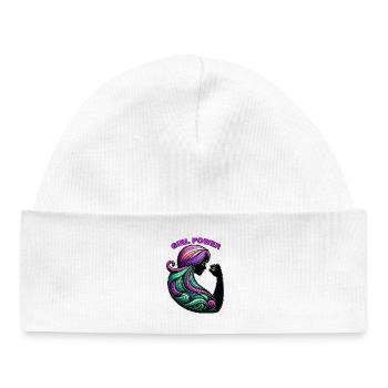 Colorful Hair Power Girl Power - Baby Organic Beanie - white - Front