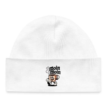 Funny coffee pot - Baby Organic Beanie - white - Front