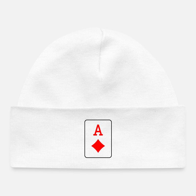 As de carreau - Bonnet bébé bio - blanc