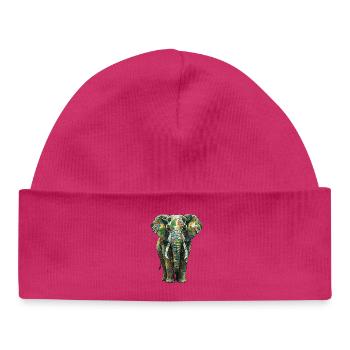 Colorful Elephant Flora - Baby Organic Beanie - white - Front