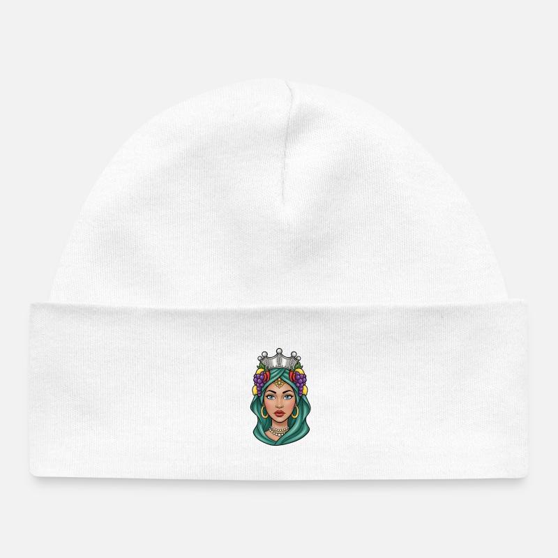 Chef de la Sicile Maure Sicile - Bonnet bébé bio - blanc