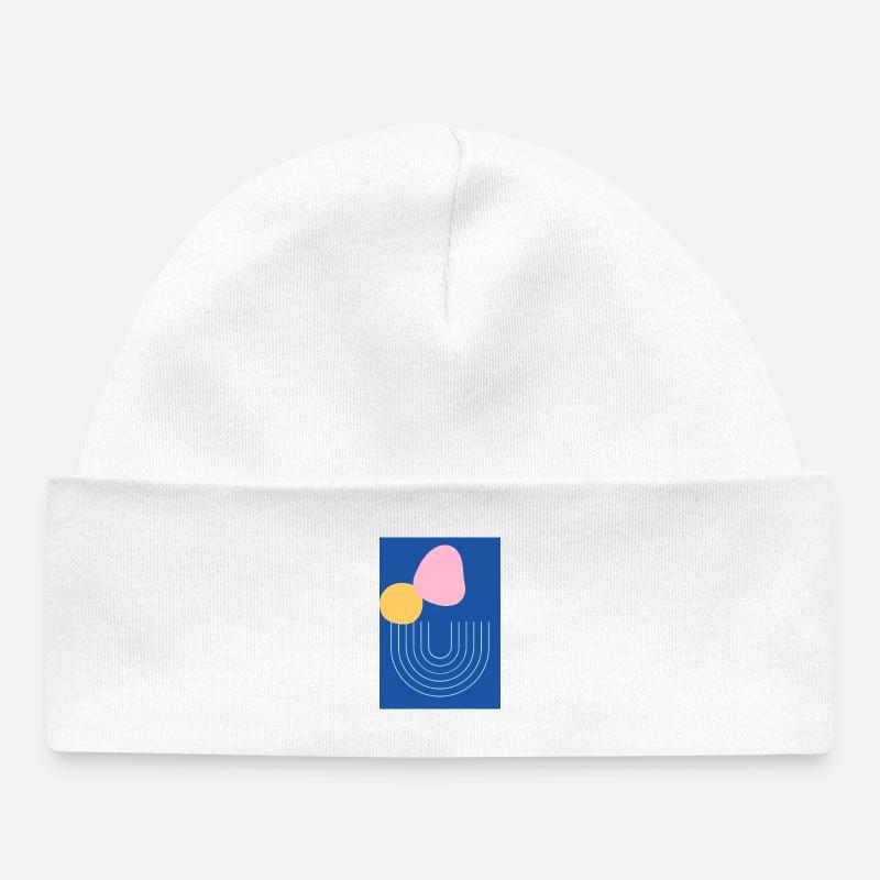abstrait - Bonnet bébé bio - blanc