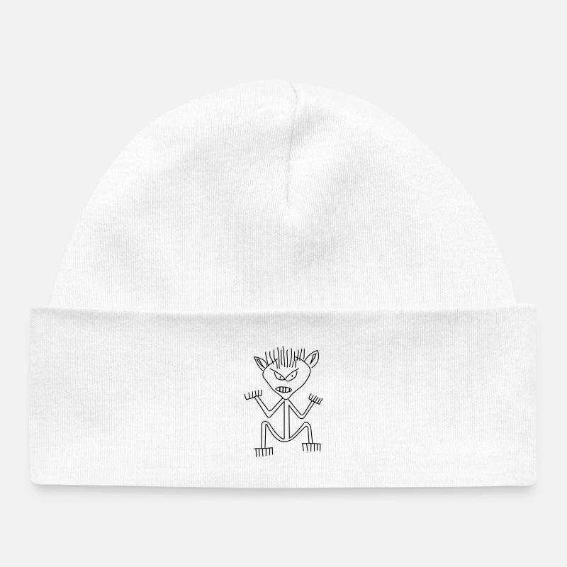 Mauvaise journée - Bonnet bébé bio - blanc