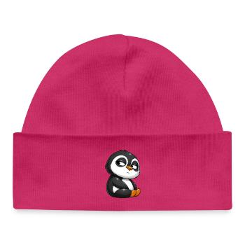 Funny Penguin Cartoon Skeptical Offended - Baby Organic Beanie - white - Front