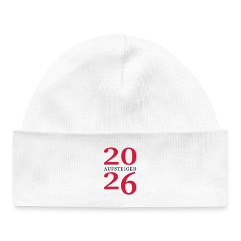 Aufsteiger 2026 Aufstieg - Baby Organic Mütze - Weiß - Vorne