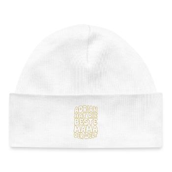 Gift for Adrian - Baby Organic Beanie - white - Front