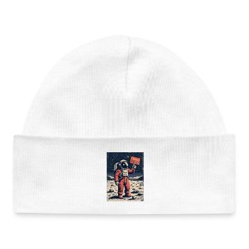 Astronaut with message - Baby Organic Beanie - white - Front