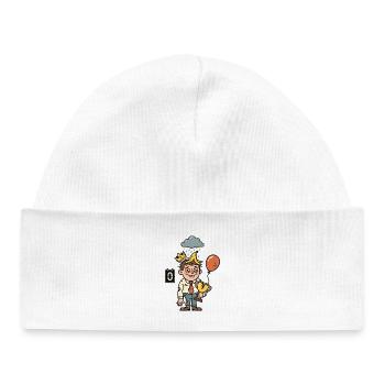 Unlucky Loser Loser Non-Useful Loser - Baby Organic Beanie - white - Front