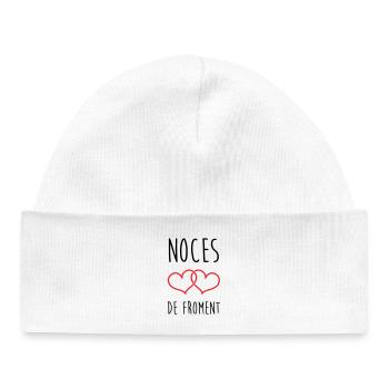 wheat wedding 3 years of marriage - Baby Organic Beanie - white - Front