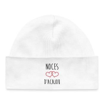 Mahogany Wedding 27 Years - Baby Organic Beanie - white - Front