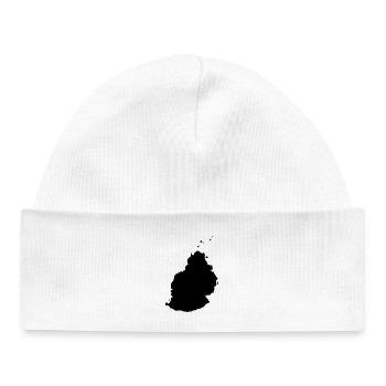 Mauritius map - Baby Organic Beanie - white - Front