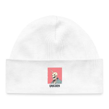 Crâne de licorne - Bonnet bébé bio - blanc - Devant