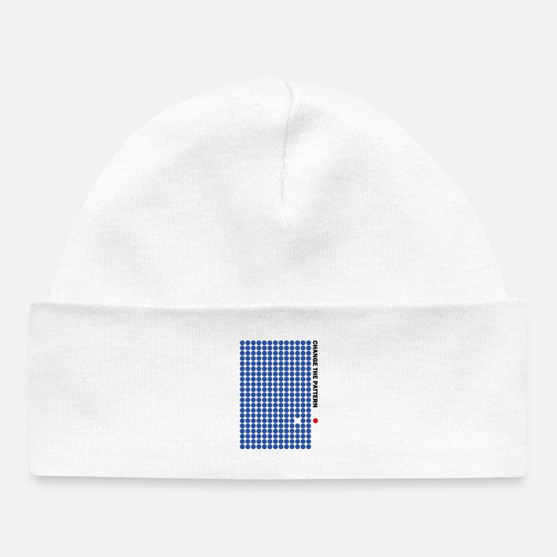 CHANGE THE PATTERN - Baby Organic Beanie - white