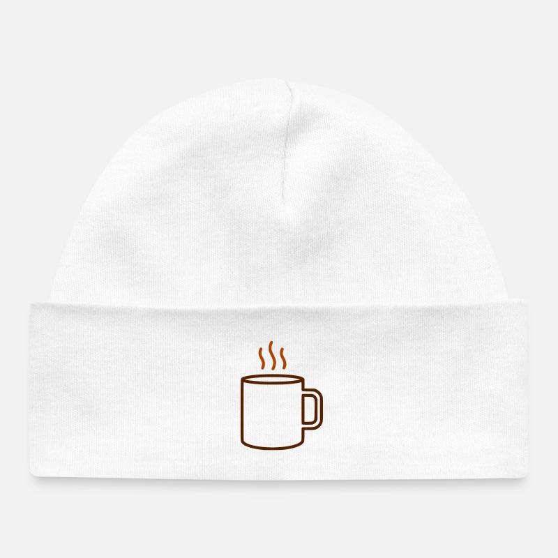 Profil de vapeur de la tasse de café - Bonnet bébé bio - blanc