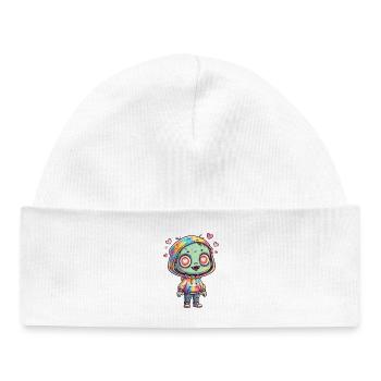 Farbenfroher Zombie im Hoodie - Baby Organic Mütze - Weiß - Vorne