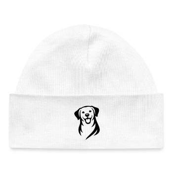 Chien - Bonnet bébé bio - blanc - Devant