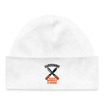 Sécateur Humour Jardinage Permaculture - Bonnet bébé bio - blanc - Devant