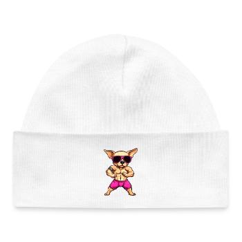 Fitness Chihuahua - Baby Organic Beanie - white - Front