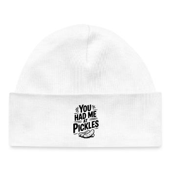 You Had Me at Pickles - Baby Organic Beanie - white - Front