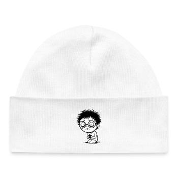 Student Coffee Fatigue Blank Gaze Manga - Baby Organic Mütze - Weiß - Vorne