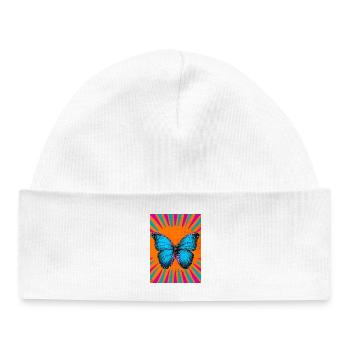 Schmetterling - Baby Organic Mütze - Weiß - Vorne