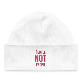 People not profit - Bonnet bébé bio - blanc - Devant