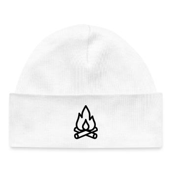 feu de camp - Bonnet bébé bio - blanc - Devant