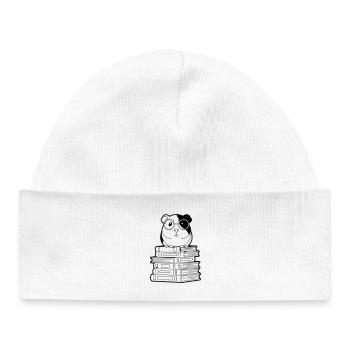 Guinea Pig Books Nerd Contour - Baby Organic Beanie - white - Front