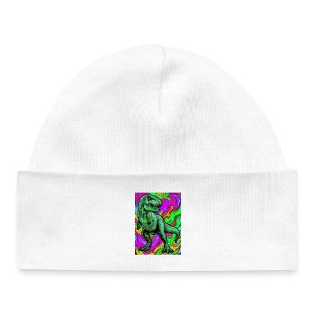 dinosaure - Bonnet bébé bio - blanc - Devant