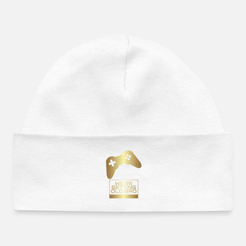 On devient vieux, frère gamer - Bonnet bébé bio - blanc
